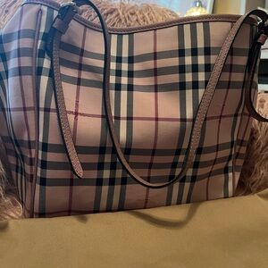 Burberry Mauve Pink buckle tote